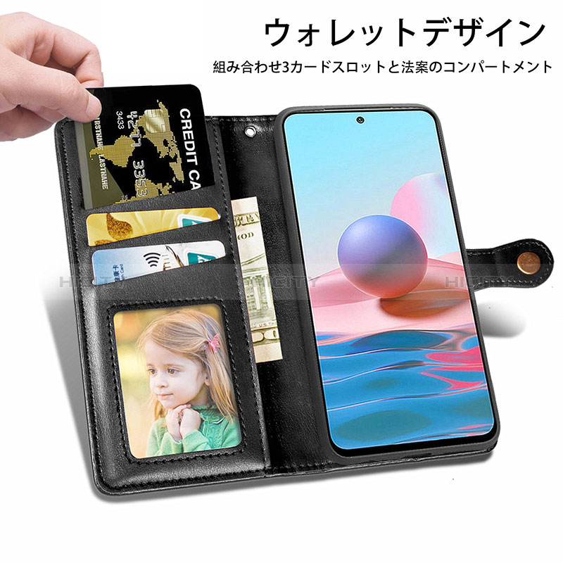 Handytasche Stand Schutzhülle Flip Leder Hülle S05D für Xiaomi Redmi Note 10 JE 5G