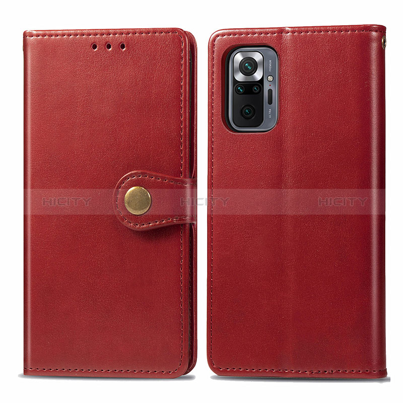 Handytasche Stand Schutzhülle Flip Leder Hülle S05D für Xiaomi Redmi Note 10 Pro 4G Rot Plus