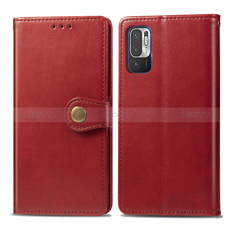 Handytasche Stand Schutzhülle Flip Leder Hülle S05D für Xiaomi Redmi Note 10T 5G Rot Plus