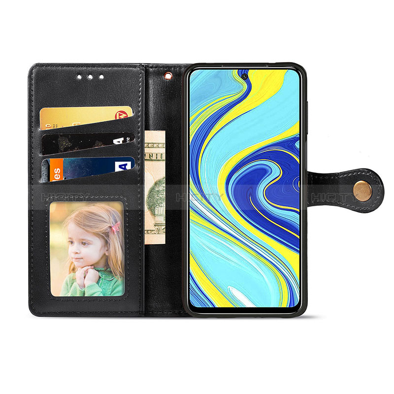 Handytasche Stand Schutzhülle Flip Leder Hülle S05D für Xiaomi Redmi Note 9 Pro Max groß