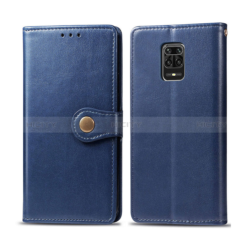 Handytasche Stand Schutzhülle Flip Leder Hülle S05D für Xiaomi Redmi Note 9S Blau Plus