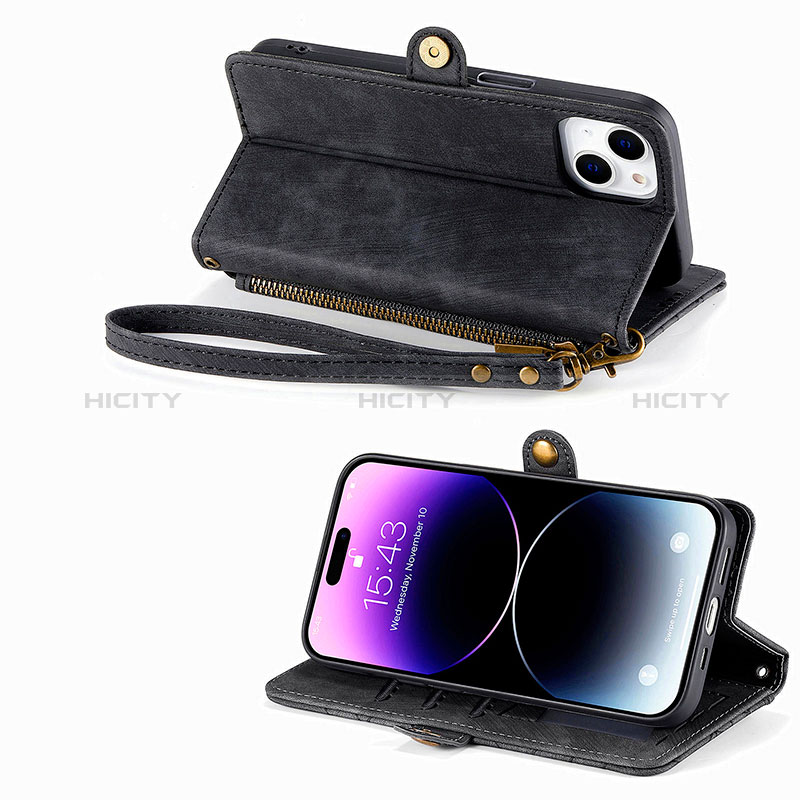 Handytasche Stand Schutzhülle Flip Leder Hülle S06D für Apple iPhone 13