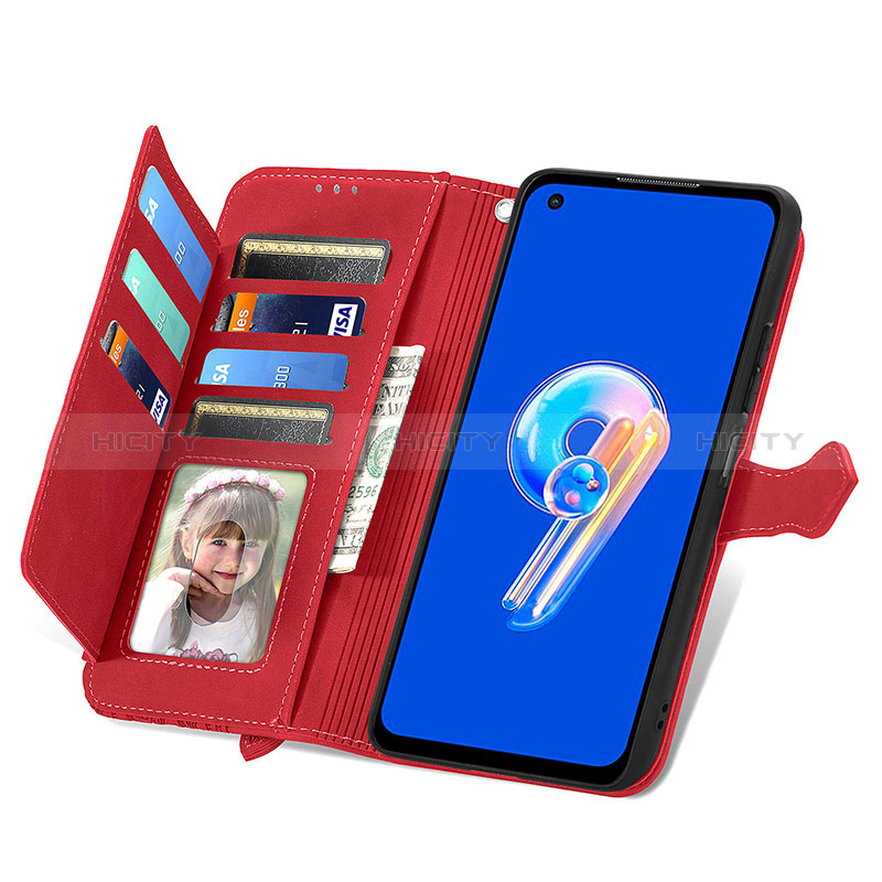 Handytasche Stand Schutzhülle Flip Leder Hülle S06D für Asus Zenfone 9 groß