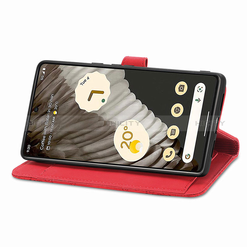 Handytasche Stand Schutzhülle Flip Leder Hülle S06D für Google Pixel 7 Pro 5G