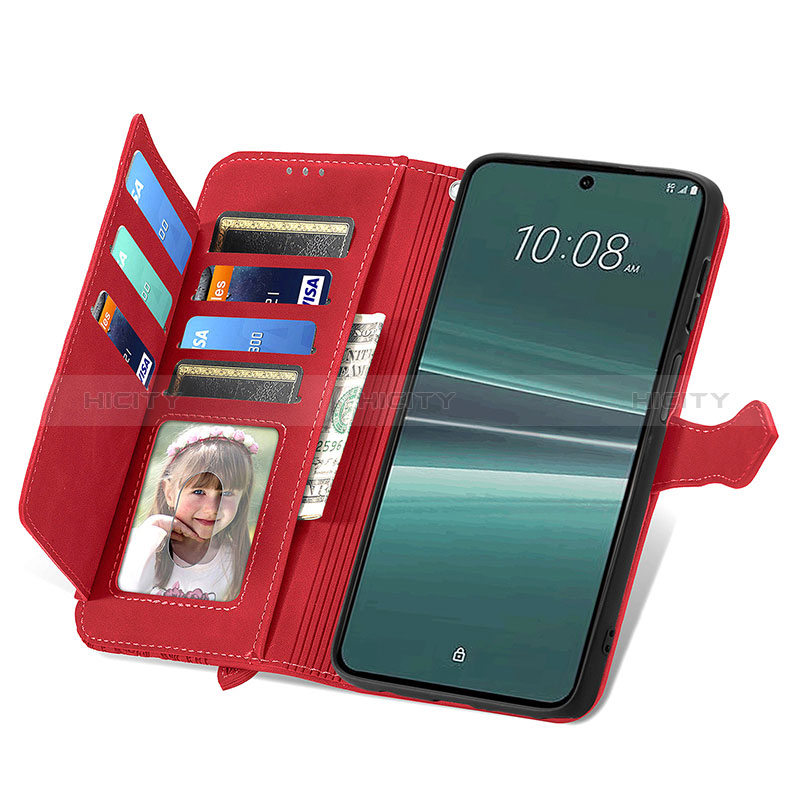 Handytasche Stand Schutzhülle Flip Leder Hülle S06D für HTC U23 5G