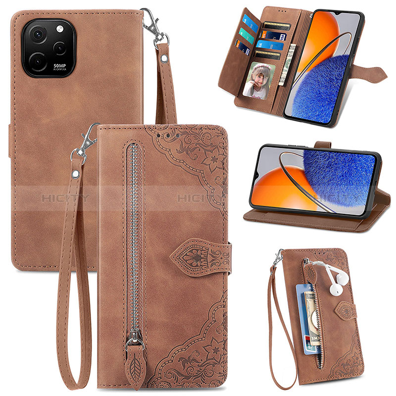 Handytasche Stand Schutzhülle Flip Leder Hülle S06D für Huawei Enjoy 50z groß