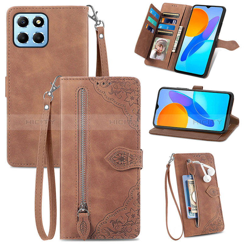 Handytasche Stand Schutzhülle Flip Leder Hülle S06D für Huawei Honor 70 Lite 5G