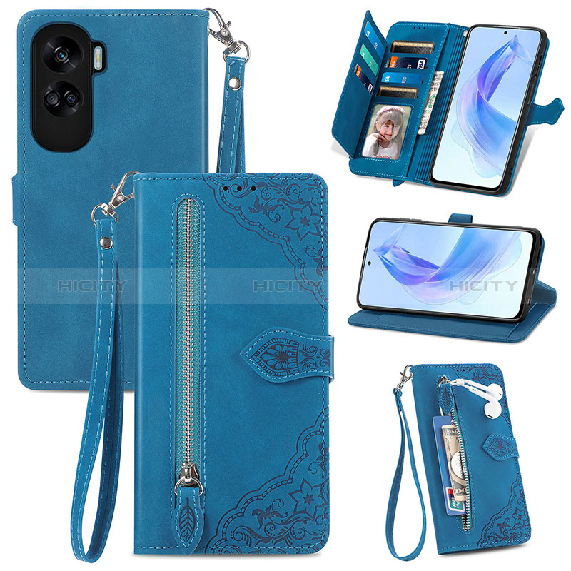 Handytasche Stand Schutzhülle Flip Leder Hülle S06D für Huawei Honor 90 Lite 5G