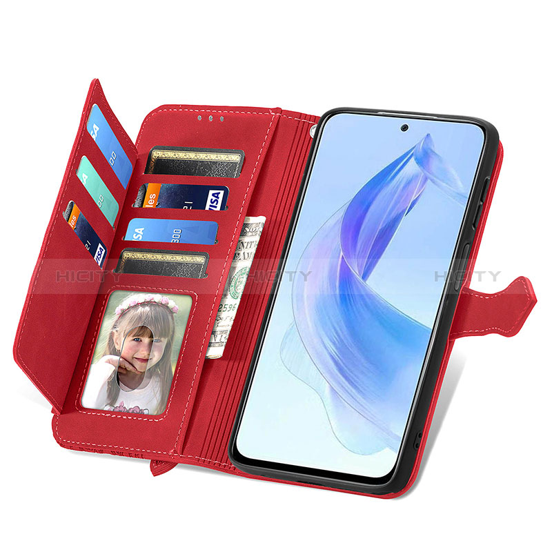 Handytasche Stand Schutzhülle Flip Leder Hülle S06D für Huawei Honor 90 Lite 5G groß