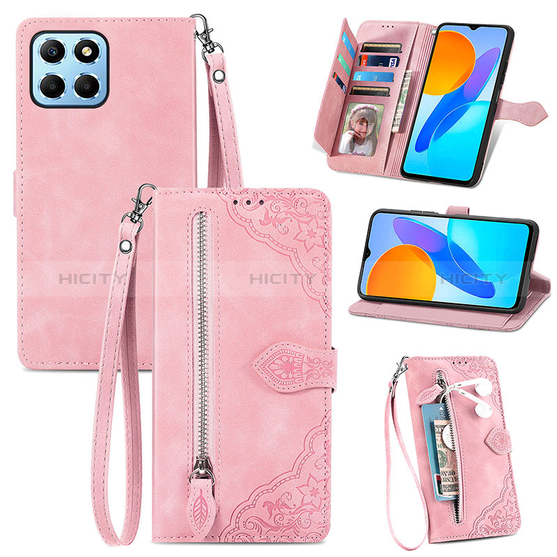 Handytasche Stand Schutzhülle Flip Leder Hülle S06D für Huawei Honor X6 5G groß