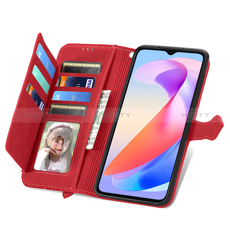 Handytasche Stand Schutzhülle Flip Leder Hülle S06D für Huawei Honor X6a groß