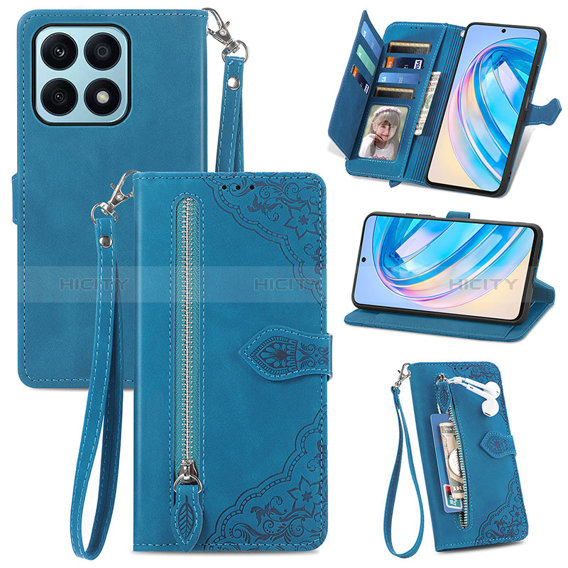 Handytasche Stand Schutzhülle Flip Leder Hülle S06D für Huawei Honor X8a 4G