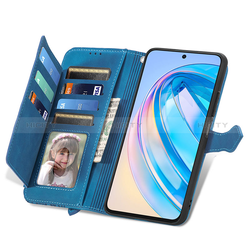 Handytasche Stand Schutzhülle Flip Leder Hülle S06D für Huawei Honor X8a 4G