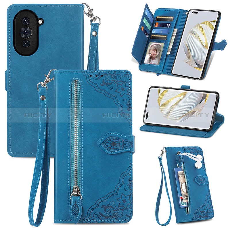 Handytasche Stand Schutzhülle Flip Leder Hülle S06D für Huawei Nova 10 Pro groß