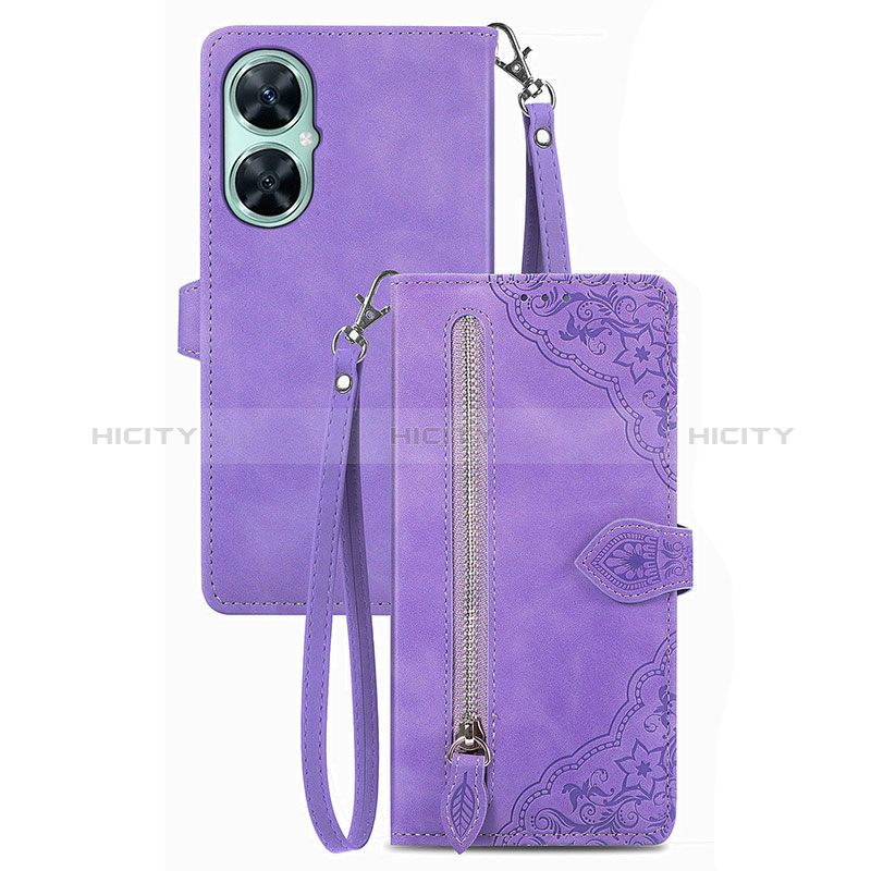 Handytasche Stand Schutzhülle Flip Leder Hülle S06D für Huawei Nova 11i Violett Plus