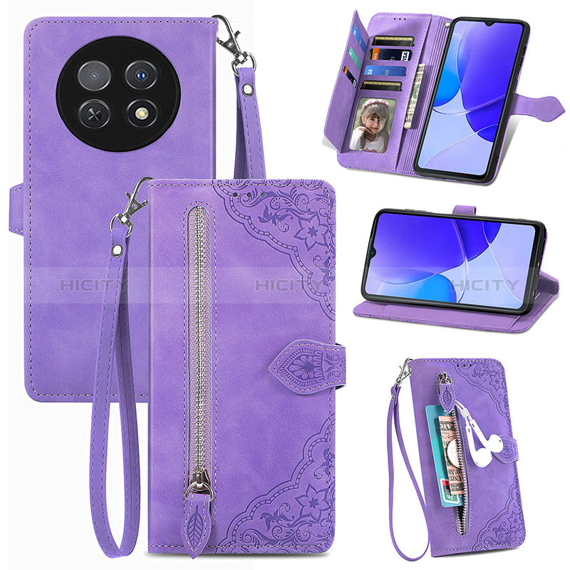 Handytasche Stand Schutzhülle Flip Leder Hülle S06D für Huawei Nova Y91