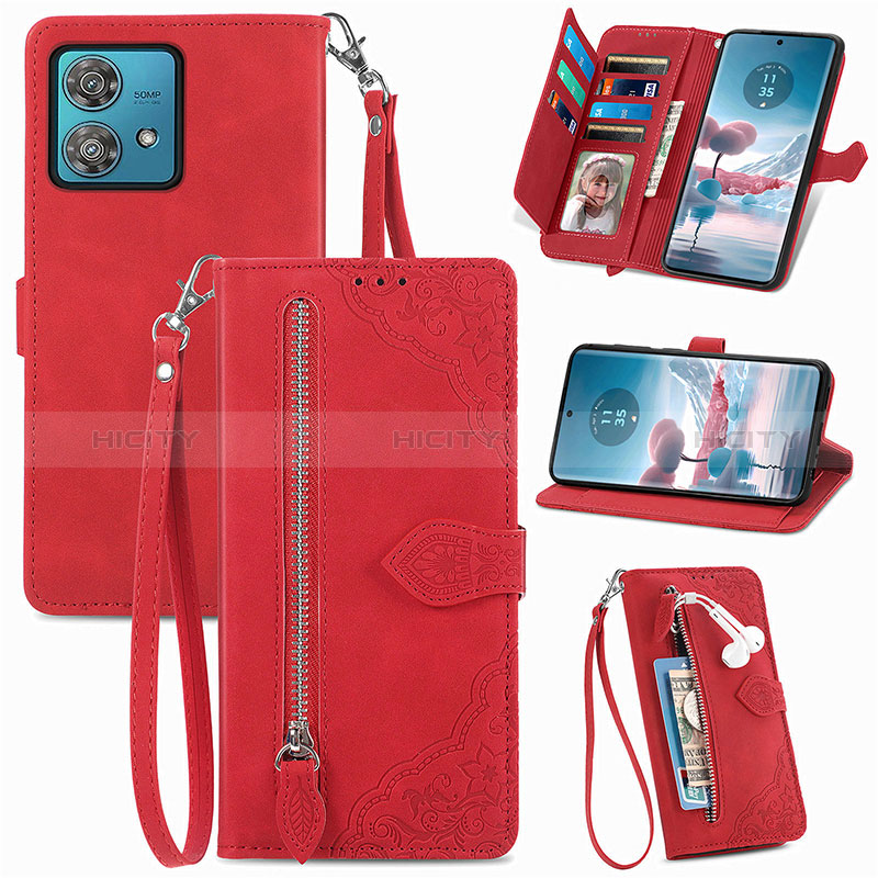 Handytasche Stand Schutzhülle Flip Leder Hülle S06D für Motorola Moto Edge 40 Neo 5G