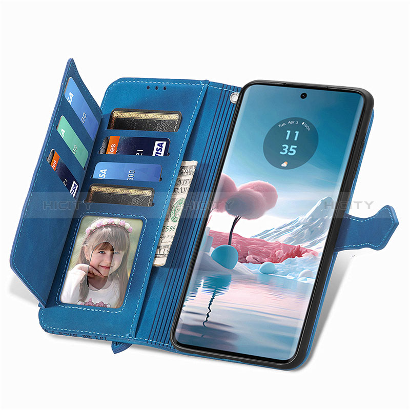 Handytasche Stand Schutzhülle Flip Leder Hülle S06D für Motorola Moto Edge 40 Neo 5G