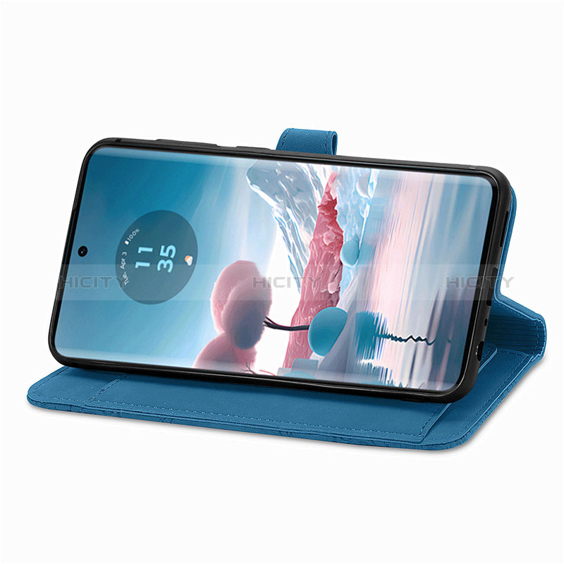 Handytasche Stand Schutzhülle Flip Leder Hülle S06D für Motorola Moto Edge 40 Neo 5G groß