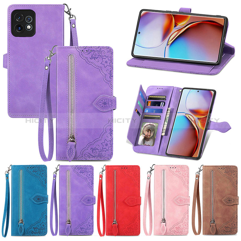 Handytasche Stand Schutzhülle Flip Leder Hülle S06D für Motorola Moto Edge 40 Pro 5G