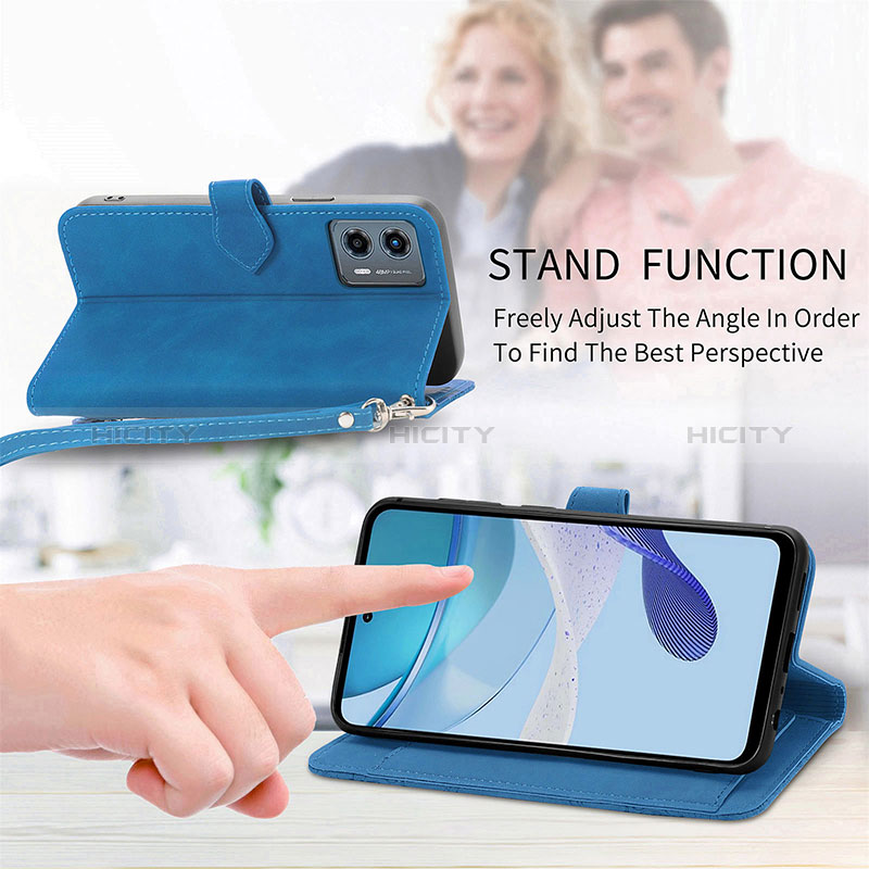 Handytasche Stand Schutzhülle Flip Leder Hülle S06D für Motorola Moto G 5G (2023)