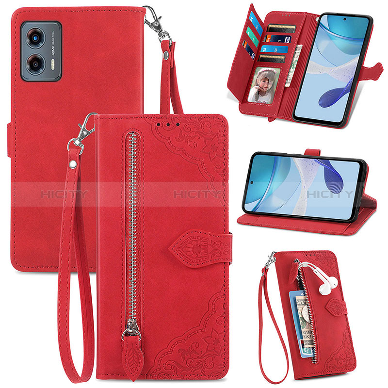 Handytasche Stand Schutzhülle Flip Leder Hülle S06D für Motorola Moto G 5G (2023)