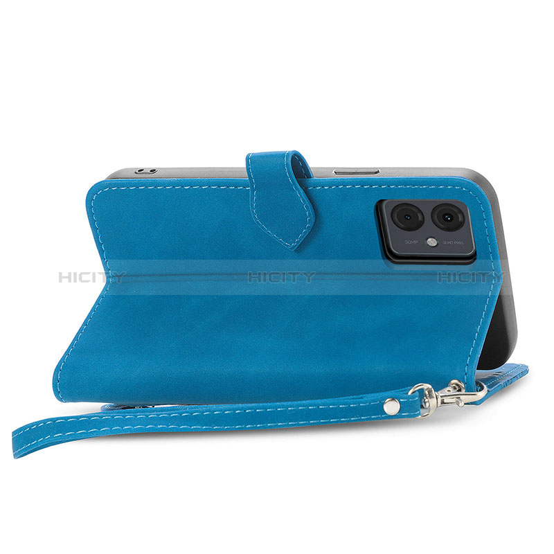 Handytasche Stand Schutzhülle Flip Leder Hülle S06D für Motorola Moto G14 groß