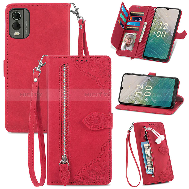 Handytasche Stand Schutzhülle Flip Leder Hülle S06D für Nokia C210