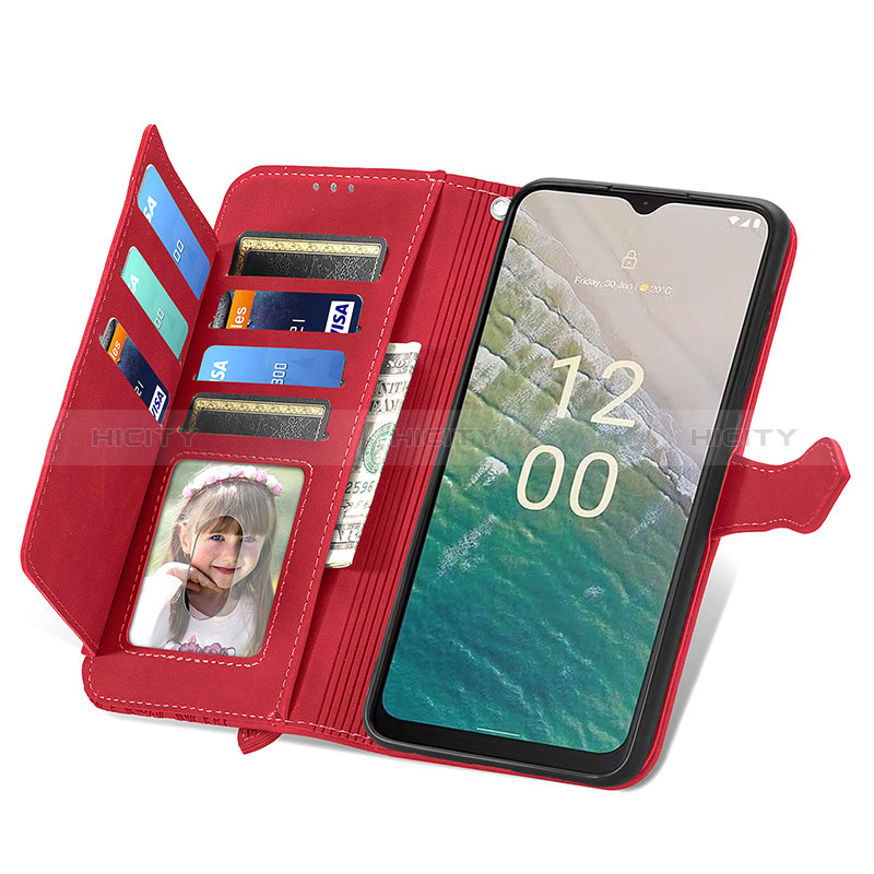 Handytasche Stand Schutzhülle Flip Leder Hülle S06D für Nokia C210