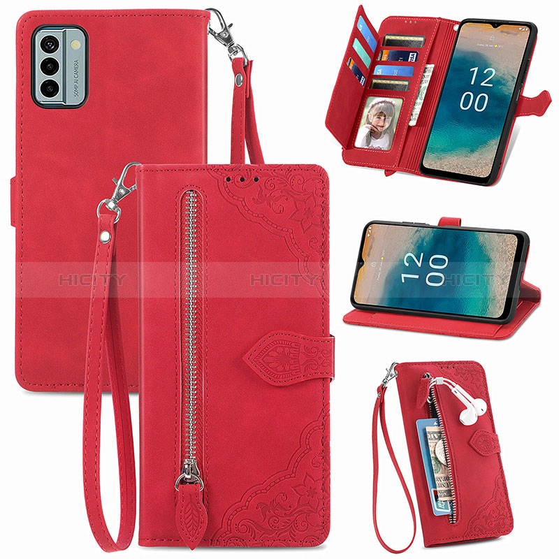 Handytasche Stand Schutzhülle Flip Leder Hülle S06D für Nokia G22 groß