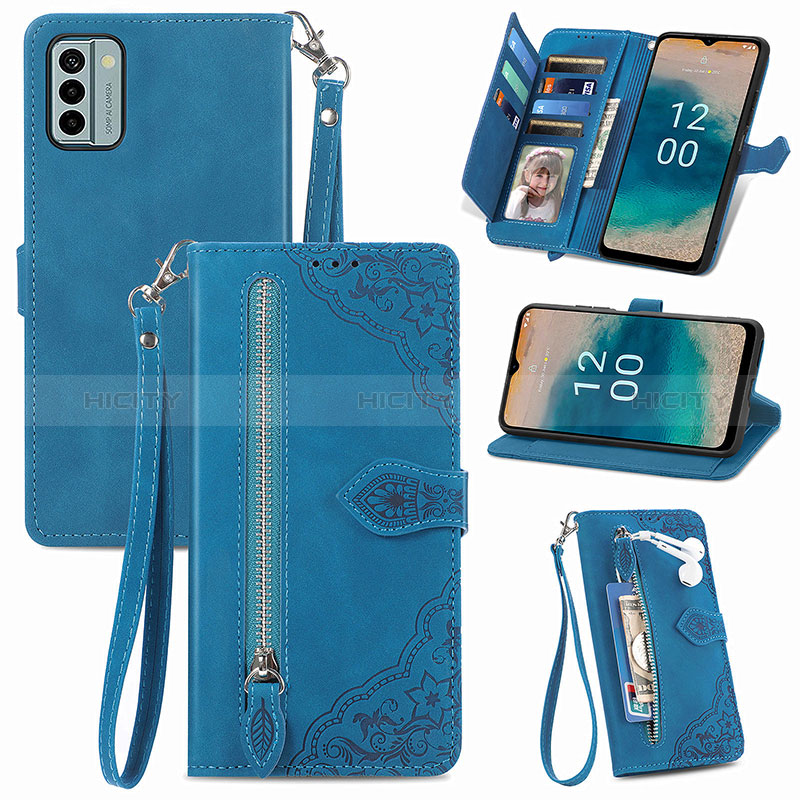 Handytasche Stand Schutzhülle Flip Leder Hülle S06D für Nokia G22 groß