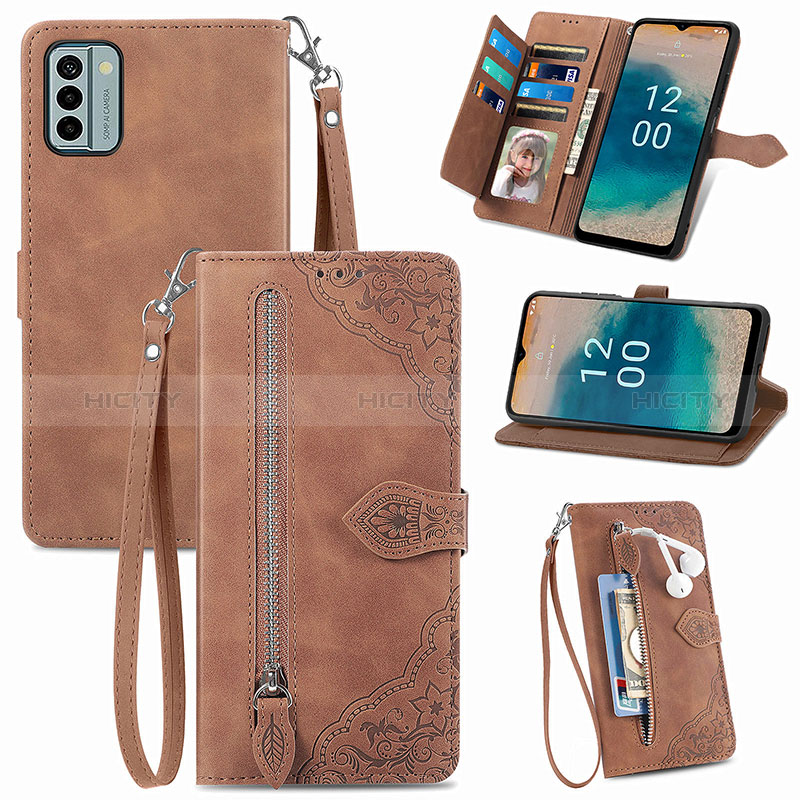 Handytasche Stand Schutzhülle Flip Leder Hülle S06D für Nokia G22 groß