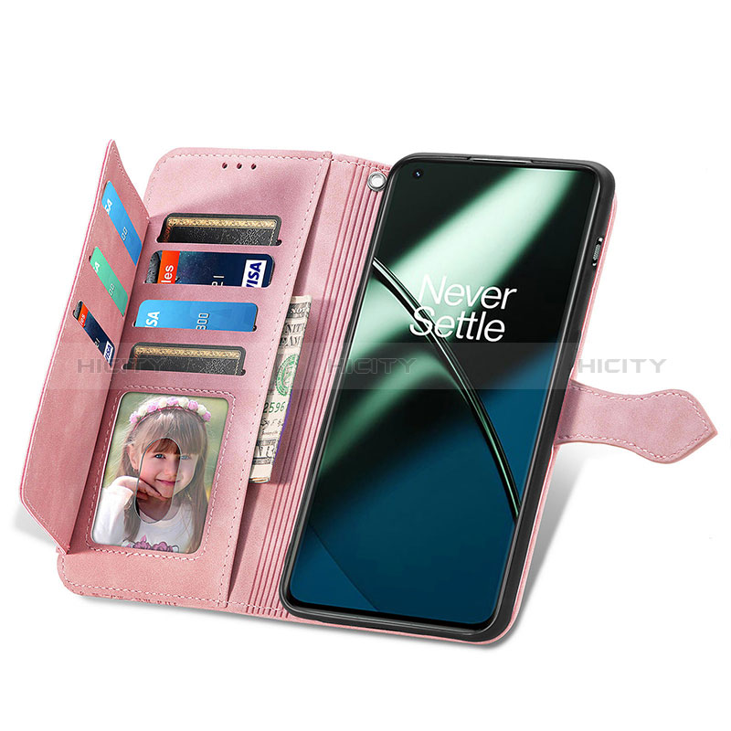 Handytasche Stand Schutzhülle Flip Leder Hülle S06D für OnePlus 11 5G groß