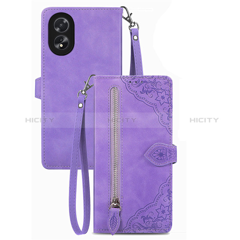 Handytasche Stand Schutzhülle Flip Leder Hülle S06D für Oppo A18