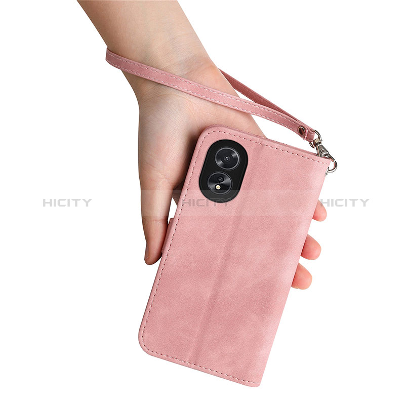 Handytasche Stand Schutzhülle Flip Leder Hülle S06D für Oppo A18 groß