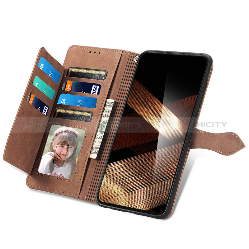 Handytasche Stand Schutzhülle Flip Leder Hülle S06D für Oppo A18 groß