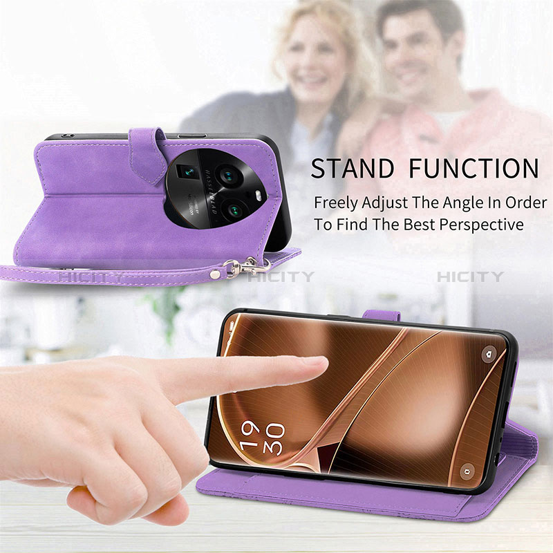 Handytasche Stand Schutzhülle Flip Leder Hülle S06D für Oppo Find X6 5G groß