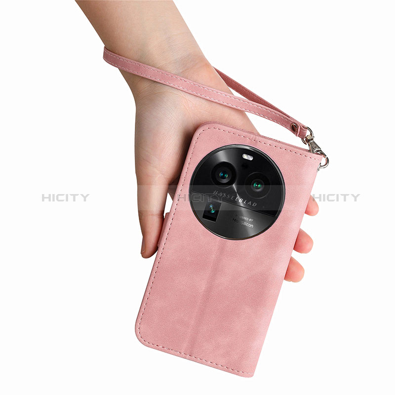 Handytasche Stand Schutzhülle Flip Leder Hülle S06D für Oppo Find X6 5G groß