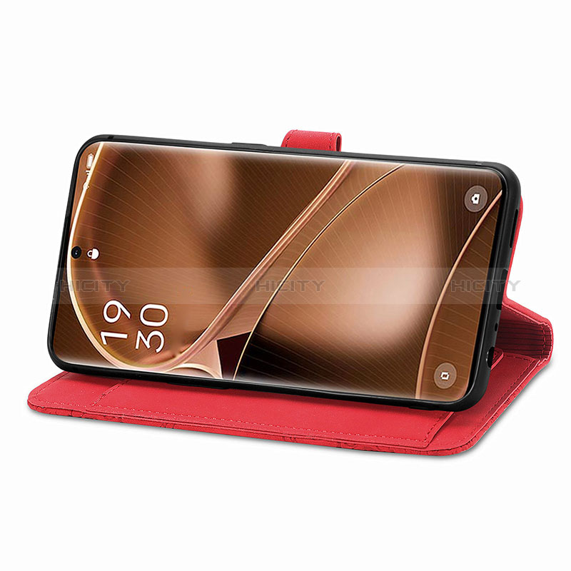 Handytasche Stand Schutzhülle Flip Leder Hülle S06D für Oppo Find X6 5G groß