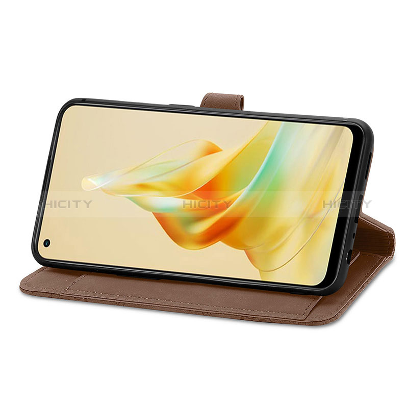 Handytasche Stand Schutzhülle Flip Leder Hülle S06D für Oppo Reno8 T 4G