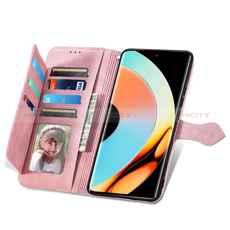 Handytasche Stand Schutzhülle Flip Leder Hülle S06D für Realme 10 Pro+ Plus 5G groß