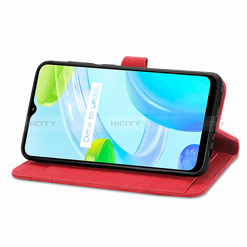 Handytasche Stand Schutzhülle Flip Leder Hülle S06D für Realme C30