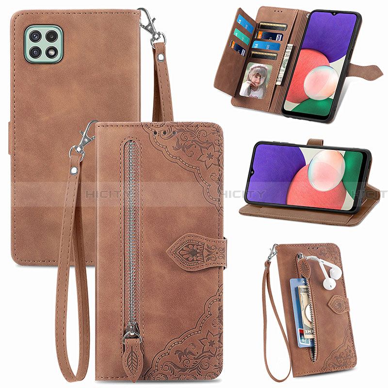 Handytasche Stand Schutzhülle Flip Leder Hülle S06D für Samsung Galaxy A22 5G