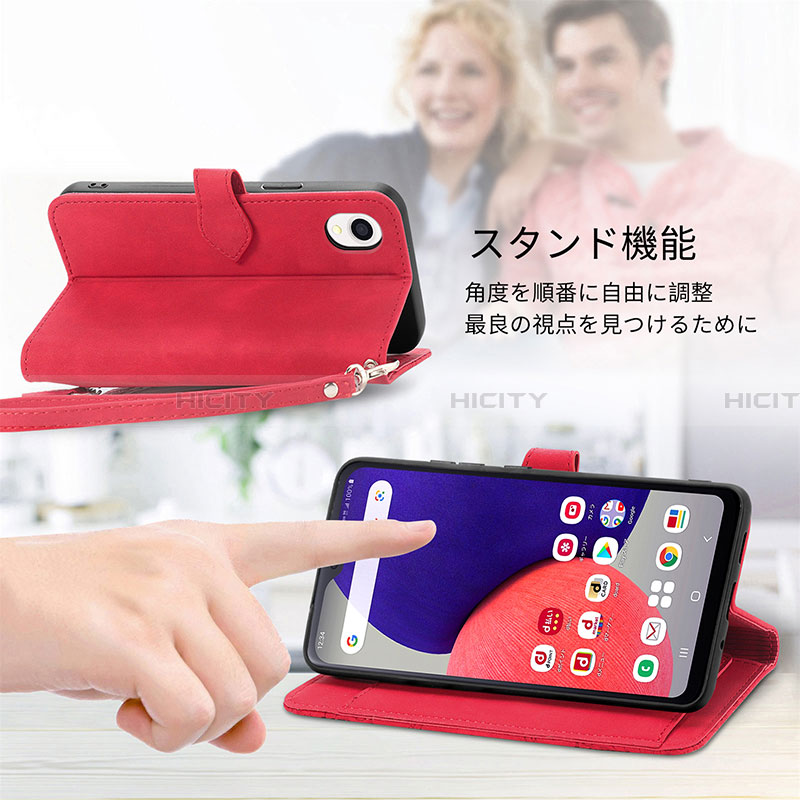 Handytasche Stand Schutzhülle Flip Leder Hülle S06D für Samsung Galaxy A22 5G SC-56B