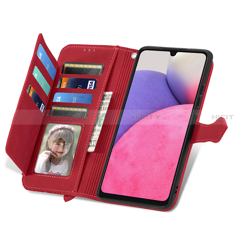 Handytasche Stand Schutzhülle Flip Leder Hülle S06D für Samsung Galaxy A33 5G groß