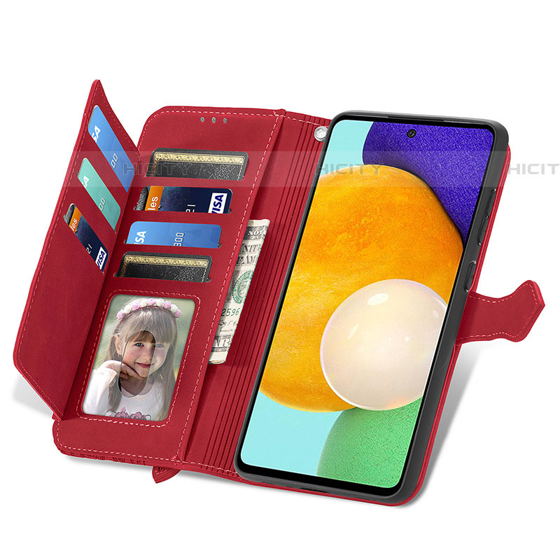 Handytasche Stand Schutzhülle Flip Leder Hülle S06D für Samsung Galaxy A52 5G