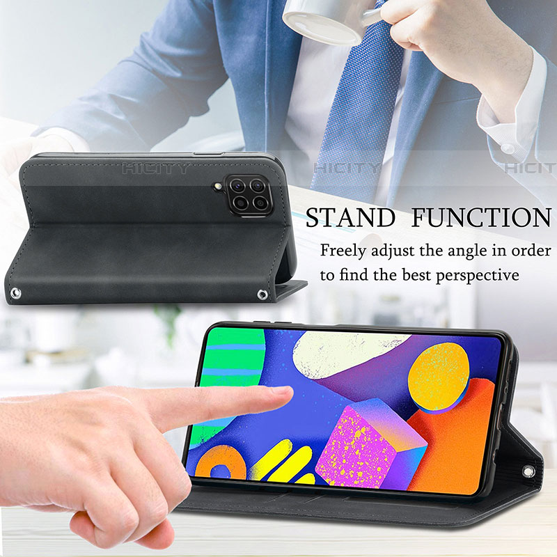 Handytasche Stand Schutzhülle Flip Leder Hülle S06D für Samsung Galaxy F62 5G groß