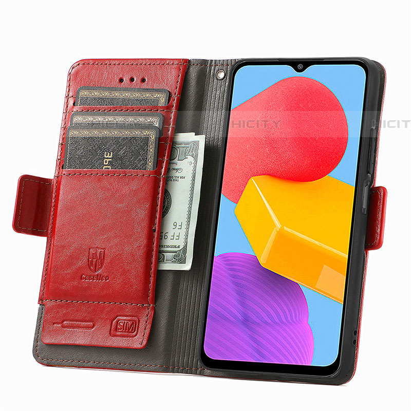 Handytasche Stand Schutzhülle Flip Leder Hülle S06D für Samsung Galaxy M13 4G