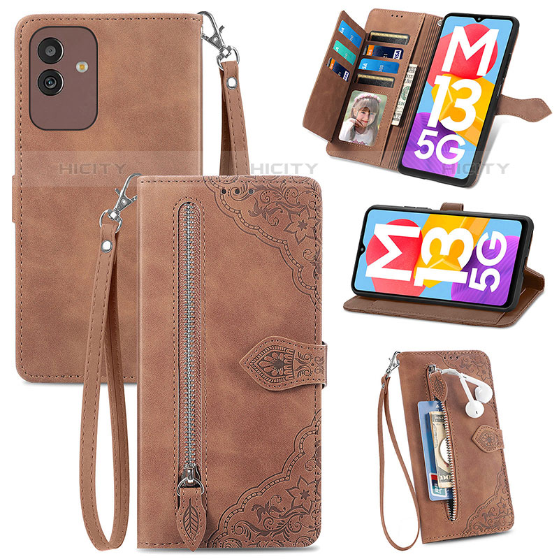 Handytasche Stand Schutzhülle Flip Leder Hülle S06D für Samsung Galaxy M13 5G