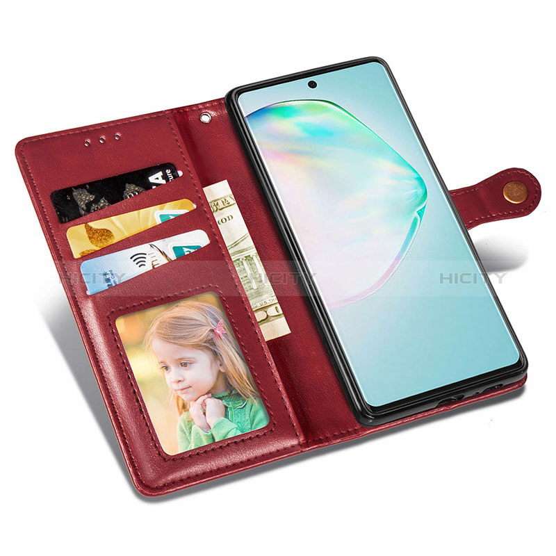 Handytasche Stand Schutzhülle Flip Leder Hülle S06D für Samsung Galaxy M80S groß